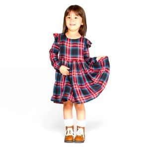 OshKosh B’gosh Girls Christmas Plaid Ruffle Dress 5T